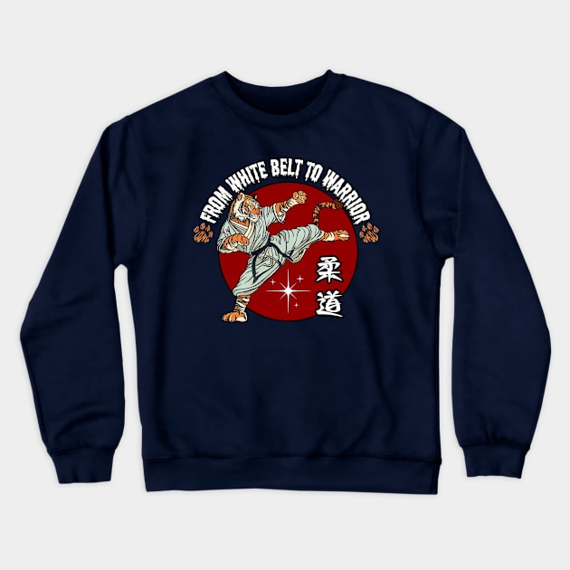 From white belt to warrior Crewneck Sweatshirt by Japanese Fever